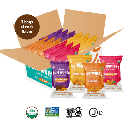 Puffworks Four Flavor Variety Pack - (12 pack of 1.2 oz bags)