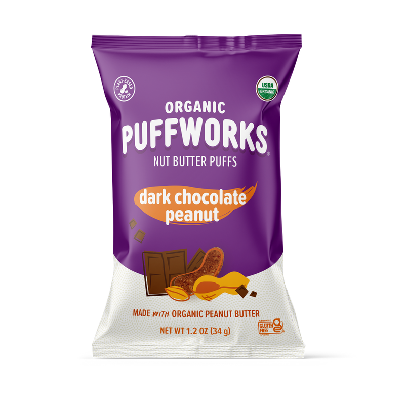 Organic Dark Chocolate Peanut Butter Puffs - 1.2 oz bags