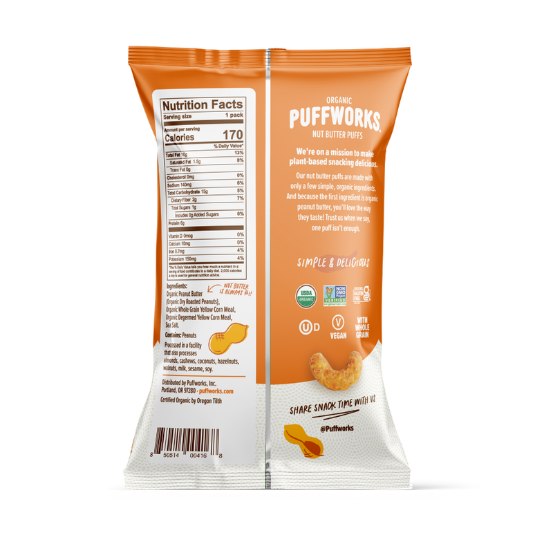 TARGET Puffworks Organic Peanut Butter Puffs (6-pack of 1.2oz bags)