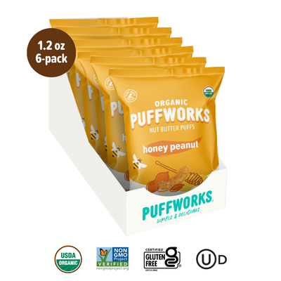 TARGET Puffworks Organic Honey Peanut Butter Puffs (6-pack of 1.2oz bags)