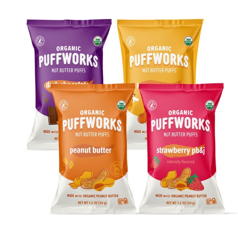 Puffworks Four Flavor Variety Pack - (12 pack of 1.2 oz bags)