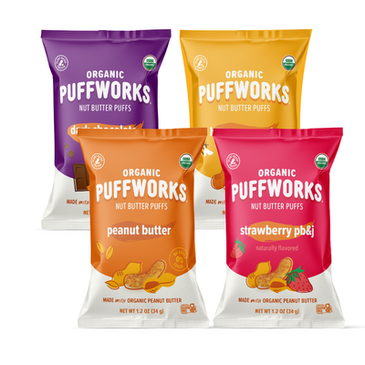 Puffworks Four Flavor Variety Pack - (12 pack of 1.2 oz bags)