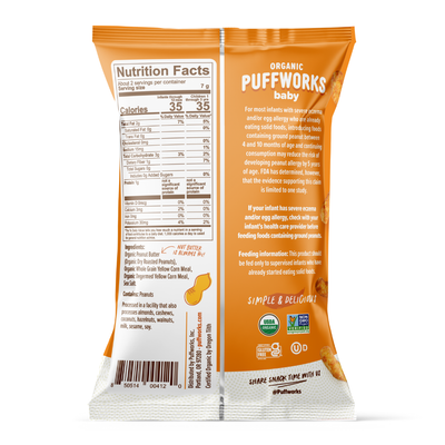 TARGET Puffworks baby Organic Peanut Butter Puffs (6-pack of 1oz bags)