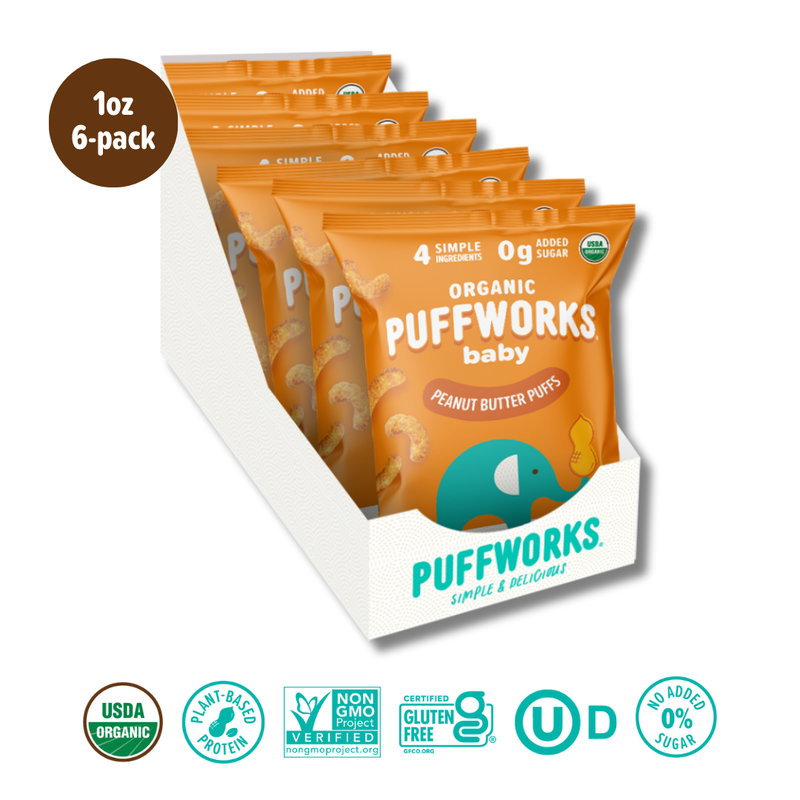 TARGET Puffworks baby Organic Peanut Butter Puffs (6-pack of 1oz bags)