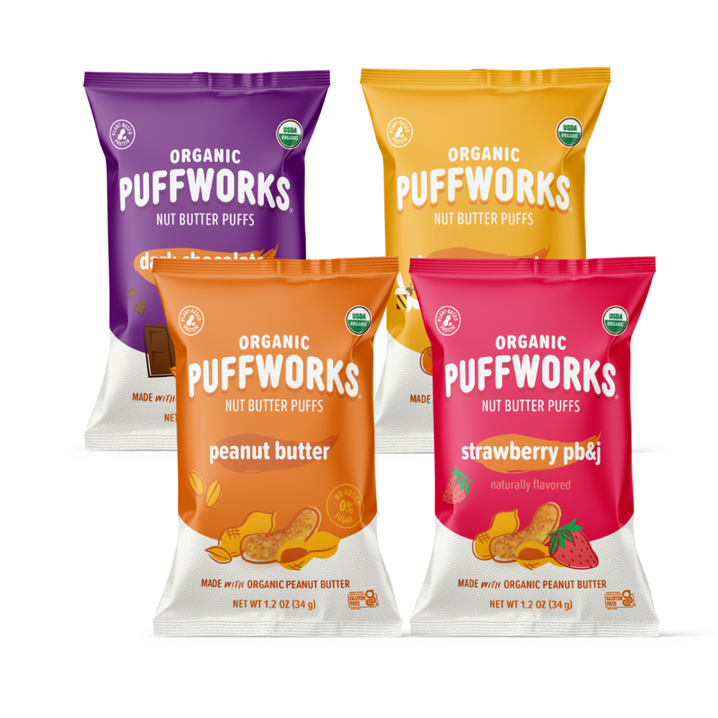 Puffworks Four Flavor Variety Pack - (12 pack of 1.2 oz bags)