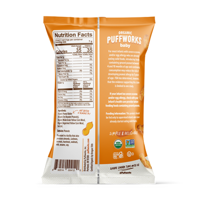 Puffworks Baby: Organic Peanut Butter Puffs