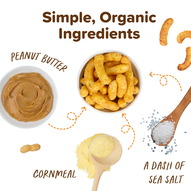 TARGET Puffworks baby Organic Peanut Butter Puffs (6-pack of 1oz bags)