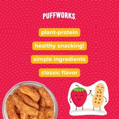 TARGET Puffworks Organic Strawberry PB&J Peanut Butter Puffs (6-pack of 1.2oz bags)