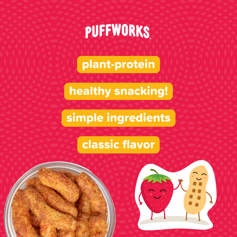TARGET Puffworks Organic Strawberry PB&J Peanut Butter Puffs (6-pack of 1.2oz bags)