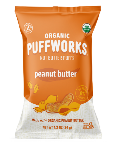 1.2 oz Organic Puffworks Peanut Butter Puffs