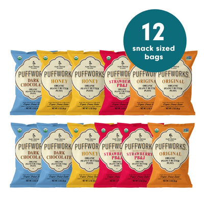 Puffworks Four Flavor Variety Pack - (12 pack of 1.2 oz bags)